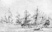 Two Vessels under Sail PUGET, Pierre
